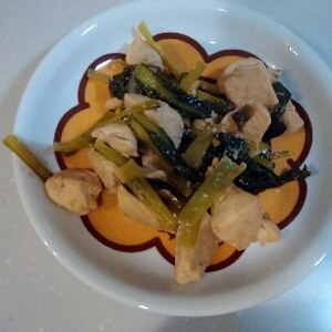 鷄むね肉と小松菜のソース炒め✿
